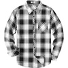 COOFANDY Men’s Flannel Plaid Shirts Long Sleeve Caual Button Down Shirts(Black)