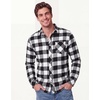 COOFANDY Men’s Flannel Plaid Shirts Long Sleeve Caual Button Down Shirts(Black&white)