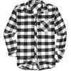 COOFANDY Men’s Flannel Plaid Shirts Long Sleeve Caual Button Down Shirts(Black&white)