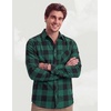 COOFANDY Men’s Flannel Plaid Shirts Long Sleeve Caual Button Down Shirts(Green)