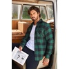 COOFANDY Men’s Flannel Plaid Shirts Long Sleeve Caual Button Down Shirts(Green)