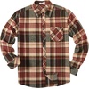 COOFANDY Men’s Flannel Plaid Shirts Long Sleeve Caual Button Down Shirts(Khaki&wine Red)