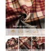 COOFANDY Men’s Flannel Plaid Shirts Long Sleeve Caual Button Down Shirts(Khaki&wine Red)
