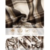 COOFANDY Men’s Flannel Plaid Shirts Long Sleeve Caual Button Down Shirts(Light Khaki&brown)