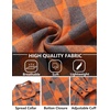 COOFANDY Men’s Flannel Plaid Shirts Long Sleeve Caual Button Down Shirts(Orange)