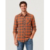 COOFANDY Men’s Flannel Plaid Shirts Long Sleeve Caual Button Down Shirts(Orange)
