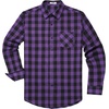 COOFANDY Men’s Flannel Plaid Shirts Long Sleeve Caual Button Down Shirts(Purple)