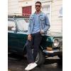 COOFANDY Men’s Henley Shirts Long Sleeve T-Shirt Lightweight Fashion Casual Pullover Tee Shirt(Light Blue)