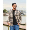 COOFANDY Mens Long Sleeve Tee Shirts Stretch Crew Neck Tee Shirts Casual T Shirts for Men((2 Pack) Black+dark Blue)