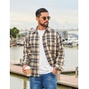 COOFANDY Mens Long Sleeve Tee Shirts Stretch Crew Neck Tee Shirts Casual T Shirts for Men((2 Pack) Black+white)