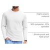 COOFANDY Mens Long Sleeve Tee Shirts Stretch Crew Neck Tee Shirts Casual T Shirts for Men(A-white)