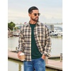 COOFANDY Mens Long Sleeve Tee Shirts Stretch Crew Neck Tee Shirts Casual T Shirts for Men(Lake Green)