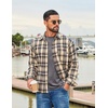 COOFANDY Mens Long Sleeve Tee Shirts Stretch Crew Neck Tee Shirts Casual T Shirts for Men(Light Grey)