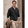 COOFANDY Mens Quarter Zip Pullover Fleece Sweatshirt Casual Quilt Sweater(Black)