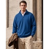 COOFANDY Mens Quarter Zip Pullover Fleece Sweatshirt Casual Quilt Sweater(Blue)