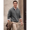 COOFANDY Mens Quarter Zip Pullover Fleece Sweatshirt Casual Quilt Sweater(Dark Grey)