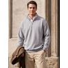 COOFANDY Mens Quarter Zip Pullover Fleece Sweatshirt Casual Quilt Sweater(Light Grey)