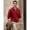 COOFANDY Mens Quarter Zip Pullover Fleece Sweatshirt Casual Quilt Sweater(Wine Red)
