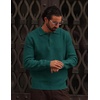COOFANDY Men’s Sweater Long Sleeve Knitted Polo Textured Casual Pullover(Green)