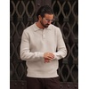 COOFANDY Men’s Sweater Long Sleeve Knitted Polo Textured Casual Pullover(Khaki)
