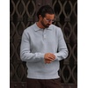COOFANDY Men’s Sweater Long Sleeve Knitted Polo Textured Casual Pullover(Light Grey)