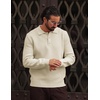 COOFANDY Men’s Sweater Long Sleeve Knitted Polo Textured Casual Pullover(Light Khaki)