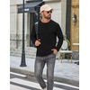 COOFANDY Men’s T Shirts Long Sleeve Cotton Blend T-Shirts Casual Crew Neck Soft Basic Tee Shirts(Black/Blue Violet/Light Khaki 3 Pack)
