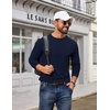 COOFANDY Men’s T Shirts Long Sleeve Cotton Blend T-Shirts Casual Crew Neck Soft Basic Tee Shirts(Blue Violet)