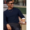 COOFANDY Men’s T Shirts Long Sleeve Cotton Blend T-Shirts Casual Crew Neck Soft Basic Tee Shirts(Blue Violet)