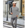 COOFANDY Men’s T Shirts Long Sleeve Cotton Blend T-Shirts Casual Crew Neck Soft Basic Tee Shirts(Light Gray)