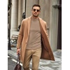 COOFANDY Mens Turtleneck Sweater Mock Neck Knitted Ribbed Pullover Sweater(Khaki)