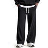 COOFANDY Baggy Sweatpants Men Wide Leg Cotton Joggers for Men with Pockets(Black)