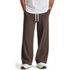 COOFANDY Baggy Sweatpants Men Wide Leg Cotton Joggers for Men with Pockets(Coffee)