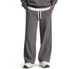 COOFANDY Baggy Sweatpants Men Wide Leg Cotton Joggers for Men with Pockets(Dark Gray)