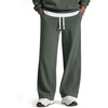 COOFANDY Baggy Sweatpants Men Wide Leg Cotton Joggers for Men with Pockets(Dark Green)