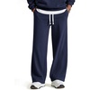 COOFANDY Baggy Sweatpants Men Wide Leg Cotton Joggers for Men with Pockets(Navy Blue)