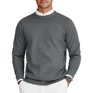COOFANDY Mens Crew Neck Sweaters Long Sleeve Lightweight Pullover Sweater(Dark Gray)
