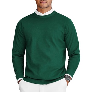 COOFANDY Mens Crew Neck Sweaters Long Sleeve Lightweight Pullover Sweater(Dark Green)