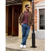 COOFANDY Mens Long Sleeve Tee Shirts Casual Crewneck T-Shirts Baseball Tee(Jujube Red)