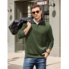 COOFANDY Mens Quarter Zip Pullover Casual Mock Neck Quilted Sweatshirt 2026(Army Green)