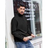COOFANDY Mens Quarter Zip Pullover Sweatshirt Casual Mock Neck Sweater 2026(Black)