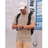 COOFANDY Men’s T Shirt Short Sleeve Cotton Blend T-Shirts Crew Neck Casual Summer Basic Tee Shirts(Khaki)
