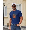 COOFANDY Men’s T Shirt Short Sleeve Cotton Blend T-Shirts Crew Neck Casual Summer Basic Tee Shirts(Sunset Palms)