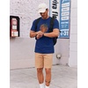 COOFANDY Men’s T Shirt Short Sleeve Cotton Blend T-Shirts Crew Neck Casual Summer Basic Tee Shirts(Sunset Palms)