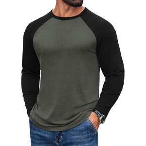 COOFANDY Mens Long Sleeve Tee Shirts Casual Crewneck T-Shirts Baseball Tee(02 Deep Military Green)