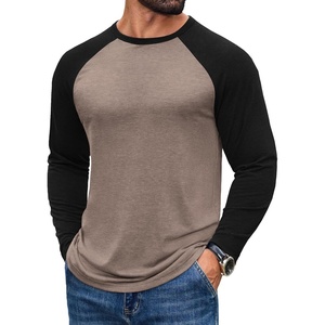 COOFANDY Mens Long Sleeve Tee Shirts Casual Crewneck T-Shirts Baseball Tee(Moon Grey)