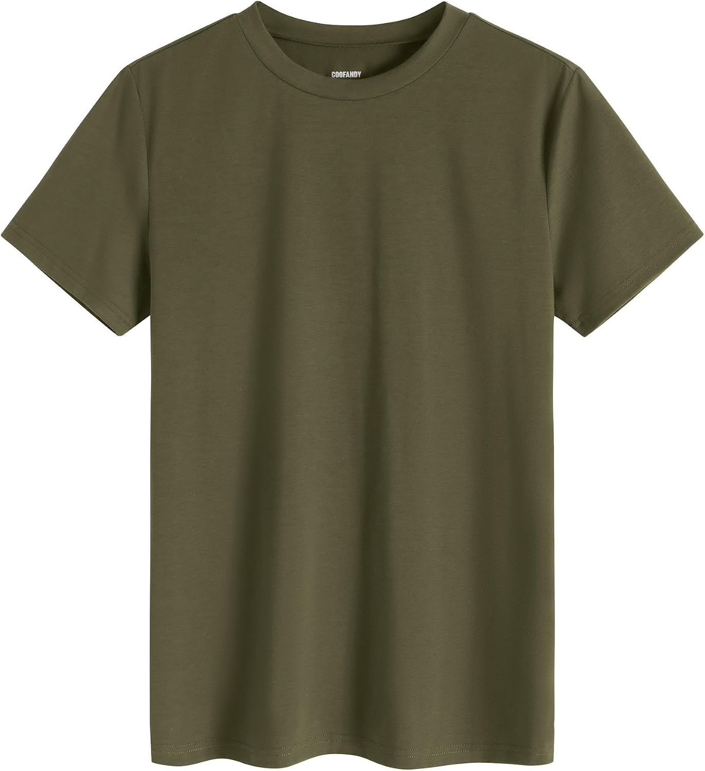 image:imageCOOFANDY Mens T Shirt Short Sleeve Casual Crew Neck Basic Tee ShirtsOlive Green