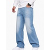 COOFANDY Mens Baggy Jeans Wide Leg Stretch Denim Casual Pants(Stone Blue)
