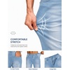 COOFANDY Mens Baggy Jeans Wide Leg Stretch Denim Casual Pants(Stone Blue)