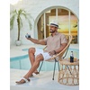 COOFANDY Mens Casual Button Down Shirt Short Sleeve Summer Beach Shirts(Champagne)